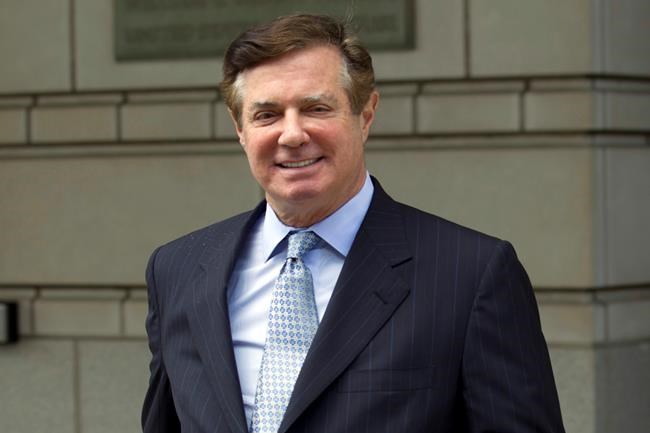 FILE - In this May 23, 2018, file photo, Paul Manafort, President Donald Trump's former campaign chairman, leaves the Federal District Court after a hearing, in Washington. Manafort’s attorneys are heading to court Friday at a time of frenetic activity in the special counsel’s Russia investigation. Prosecutors this week obtained a guilty plea from President Donald Trump’s longtime fixer Michael Cohen and appear to be lining up charges against another Trump supporter. (AP Photo/Jose Luis Magana, File)