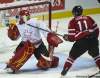 Nathan Denette / The Canadian Press
Team Canada forward Casey Cizikas (11) scores past Team Switzerland goalie Benjamin Conz, left, during second period IIHF  World  Junior Championship hockey action in Buffalo, N.Y., on Sunday.