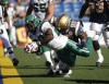 BORIS.MINKEVICH@FREEPRESS.MB.CA
Riders Wes Cates dives into  the end zone as Bombers #9 Michael Landry fails to stop him.