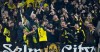 Dortmund's Achraf Hakimi celebrates after scoring his side's third goal during the Champions League group F soccer match between Borussia Dortmund and Inter Milan, in Dortmund, Germany, Tuesday, Nov. 5, 2019. (AP Photo/Martin Meissner)
