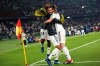 Real Madrid's midfielder Gareth Bale, right, celebrates with teammates midfielder Casemiro and forward Vinicius Junior, top, after scoring his side's second goal during the Club World Cup semifinal soccer match between Real Madrid and Kashima Antlers at Zayed Sports City stadium in Abu Dhabi, United Arab Emirates, Wednesday, Dec. 19, 2018. (AP Photo/Kamran Jebreili)