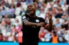 Manchester City's Raheem Sterling celebrates after scoring his side's fifth goal during the English Premier League soccer match between West Ham United and Manchester City at London stadium in London, Saturday, Aug. 10, 2019. (AP Photo/Kirsty Wigglesworth)