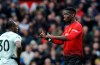 Manchester United's Paul Pogba gestures after scoring his side's second goal during the English Premier League soccer match between Manchester United and West Ham United at Old Trafford in Manchester, England, Saturday, April 13, 2019. (AP Photo/Rui Vieira)