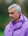 Tottenham Hotspur's manager Jose Mourinho watches his players during a training session at their training ground in London, Monday Nov. 25, 2019, ahead of their Champions League Group B soccer match against Olympiakos on Tuesday. (AP Photo/Alastair Grant)
