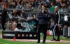 Bayern's head coach Niko Kovac reacts as he watches his team play during a German Bundesliga soccer match between Eintracht Frankfurt and Bayern Munich in the Commerzbank Arena in Frankfurt, Germany, Saturday, Nov. 2, 2019. (AP Photo/Michael Probst)