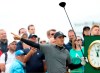 Jordan Spieth of the United States plays off the 10th tee during the second round of the British Open Golf Championships at Royal Portrush in Northern Ireland, Friday, July 19, 2019.(AP Photo/Jon Super)