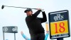 Ireland's Shane Lowry plays his tee shot on the 18th hole during the first round of the British Open Golf Championships at Royal Portrush in Northern Ireland, Thursday, July 18, 2019.(AP Photo/Jon Super)