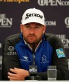 Northern Ireland's Graeme McDowell speaks during a press conference ahead of the start of the British Open golf championships at Royal Portrush in Northern Ireland, Wednesday, July 17, 2019. The British Open starts Thursday. (AP Photo/Matt Dunham)