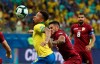 Brazil's Gabriel Jesus, left, controls the ball as Venezuela's Junior Moreno challenges him during a Copa America Group A soccer match at the Arena Fonte Nova in Salvador, Brazil, Tuesday, June 18, 2019. (AP Photo/Ricardo Mazalan)