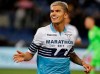 Lazio's Joaquin Correa celebrates after scoring his team's first goal during an Italian Serie A soccer match between Lazio and Bologna, at the Olympic stadium in Rome, Monday, May 20, 2019. (AP Photo/Andrew Medichini)