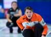 Wild Card team skip Casey Scheidegger watches a rock as they play New Bunswick at the Scotties Tournament of Hearts at Centre 200 in Sydney, N.S. on Wednesday, Feb. 20, 2019. THE CANADIAN PRESS/Andrew Vaughan