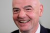 FIFA President Gianni Infantino smiles during an awarding ceremony in the Kremlin in Moscow, Russia, Thursday, May 23, 2019. Putin awarded FIFA President Gianni Infantino with the Order of Friendship and praised the World Cup that Russia hosted last year as the best ever. (Evgenia Novozhenina/Pool Photo via AP)