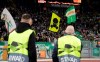 Stewards monitor Celtic fans ahead of an Europa League group E soccer match between Lazio and Celtic, in Rome's Olympic Stadium, Thursday, Nov. 7, 2019 (AP Photo/Gregorio Borgia)