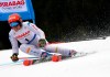Italy's Federica Brignone competes in the first run of an alpine ski, women's World Cup giant slalom, in Spindleruv Mlyn, Czech Republic, Friday, March. 8, 2019. (AP Photo/Giovanni Auletta)
