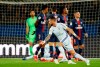 Strasbourg's Anthony Goncalves celebrates after scoring his side's second goal during the French League One soccer match between Paris-Saint-Germain and Strasbourg at the Parc des Princes stadium in Paris, France, Sunday, April 7, 2019. (AP Photo/Francois Mori)