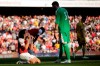 Arsenal's Matteo Guendouzi reacts during the English Premier League soccer match between Arsenal and Crystal Palace at the Emirates Stadium in London, Sunday, April 21, 2019. (AP Photo/Tim Ireland)