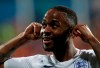 England's Raheem Sterling celebrates scoring his side's fifth goal during the Euro 2020 group A qualifying soccer match between Montenegro and England at the City Stadium in Podgorica, Montenegro, Monday, March 25, 2019. (AP Photo/Darko Vojinovic)