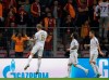 Real Madrid's Toni Kroos, left, celebrates with teammates after scoring his side's opening goal during the Champions League group A soccer match between Galatasaray and Real Madrid in Istanbul, Tuesday, Oct. 22, 2019. (AP Photo)
