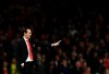Arsenal's head coach Unai Emery gives instructions to his players during the English Premier League soccer match between Arsenal and Crystal Palace at the Emirates stadium in London, Sunday, Oct. 27, 2019. (AP Photo/Leila Coker)