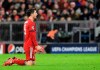 Bayern forward Robert Lewandowski reacts during the Champions League round of 16 second leg soccer match between Bayern Munich and Liverpool at the Allianz Arena, in Munich, Germany, Wednesday, March 13, 2019. (AP Photo/Kerstin Joensson)