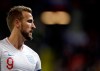England's Harry Kane looks out during the Euro 2020 group A qualifying soccer match between Czech Republic and England at the Sinobo stadium in Prague, Czech Republic, Friday, Oct. 11, 2019. (AP Photo/Petr David Josek)