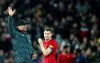 Liverpool's manager Jurgen Klopp, left, celebrates at the end of the English League Cup soccer match between Liverpool and Arsenal at Anfield stadium in Liverpool, England, Wednesday, Oct. 30, 2019. (AP Photo/Jon Super)