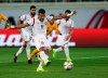 Syria's forward Omar Al Soma scores his side's second goal during the AFC Asian Cup group B soccer match between Australia and Syria at the Khalifa bin Zayed Stadium in Al Ain, United Arab Emirates, Tuesday, Jan. 15, 2019. (AP Photo/Kamran Jebreili)