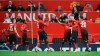 Manchester United's players celebrate after scoring the opening goal during the English FA Cup third round soccer match between Manchester United and Reading at Old Trafford in Manchester, England, Saturday, Jan. 5, 2019. (AP Photo/Rui Vieira)