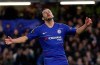 Chelsea's Pedro Rodriguez reacts after missing a shot during the Europa League round of 16, first leg soccer match between Chelsea and Dynamo Kyiv at Stamford Bridge stadium in London, Thursday, March 7, 2019. (AP Photo/Kirsty Wigglesworth)