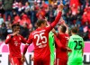 Bayern's Franck Ribery, second right, celebrates with his teammates after scoring his side's third goal during the German Bundesliga soccer match between FC Bayern Munich and Hannover 96 in Munich, Germany, Saturday, May 4, 2019. (AP Photo/Matthias Schrader)