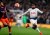 Manchester City's Riyad Mahrez, left, challenges for the ball with Tottenham's Danny Rose during the Champions League, round of 8, first-leg soccer match between Tottenham Hotspur and Manchester City at the Tottenham Hotspur stadium in London, Tuesday, April 9, 2019. (AP Photo/Frank Augstein)