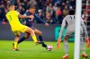 PSG forward Kylian Mbappe, center, vies with Nantes' Diego Carlos, left, during the League One soccer match between Paris Saint Germain and Nantes at the Parc des Princes stadium in Paris, Saturday, Dec. 22, 2018. (AP Photo/Francois Mori))