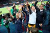 France's players celebrate at the end of the Group A soccer match between France and South Korea on the occasion of the Women's World Cup at the Parc des Princes in Paris, Friday, June 7, 2019. (AP Photo/Francisco Seco)