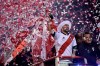 River Plate celebrates their 3-0 Recopa victory over Brazil's Athletico Paranaense at the Recopa Sudamericana final soccer match in Buenos Aires, Argentina, Thursday, May 30, 2019. (AP Photo/Gustavo Garello)