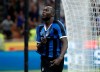 Inter Milan's Romelu Lukaku celebrates after scoring his side's third goal during the Serie A soccer match between Inter Milan and Lecce at the San Siro stadium, in Milan, Italy, Monday, Aug. 26, 2019. (AP Photo/Luca Bruno)