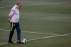 Brazil's coach Tite walks on the field during a practice session at the Granja Comary training center in Teresopolis, Brazil, Thursday, July 4, 2019. Brazil will play against Peru for the final of the Copa America on July 7. (AP Photo/Leo Correa)