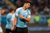 Uruguay's Luis Suarez reacts during a Copa America Group C soccer match against Japan at the Arena Gremio in Porto Alegre, Brazil, Thursday, June 20, 2019. (AP Photo/Edison Vara)