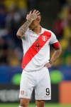 Peru's Paolo Guerrero reacts after losing 1-3 against Brazil at the end of the final match of the Copa America at the Maracana stadium in Rio de Janeiro, Brazil, Sunday, July 7, 2019. (AP Photo/Andre Penner)