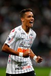 Pedro Delmino of Brazil's Corinthians celebrates after scoring against Uruguay's Wanderers during a Copa Sudamericana soccer match in Sao Paulo, Brazil, Thursday, July 25, 2019. (AP Photo/Nelson Antoine)