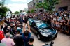 The car carrying the remains of Emiliano Sala leaves Progreso, Argentina, Saturday, Feb. 16, 2019. The Argentina-born forward died in an airplane crash in the English Channel last month when flying from Nantes in France to start his new career with English Premier League club Cardiff. (AP Photo/Natacha Pisarenko)