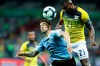 Uruguay's Matias Vecino, left, and Ecuador's Gabriel Achilier, compete for the ball during a Copa America Group C soccer match at the Mineirao stadium in Belo Horizonte, Brazil, Sunday, June 16, 2019. (AP Photo/Victor R. Caivano)