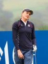 Lexi Thompson of the US after teeing off o the 5th hole during the Sunday Singles match against Europe in the Solheim cup at Gleneagles, Auchterarder, Scotland, Sunday, Sept. 15, 2019. (AP Photo/Peter Morrison)
