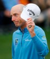 Jim Furyk tips his cap to the gallery after finishing his round during The Players Championship golf tournament Sunday, March 17, 2019, in Ponte Vedra Beach, Fla. (AP Photo/Gerald Herbert)