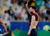 Argentina's Lionel Messi waves at the end of a Copa America quarterfinal soccer match against Venezuela at the Maracana stadium in Rio de Janeiro, Brazil, Friday, June 28, 2019. Argentina won 2-0 and will play against Brazil in the semifinals. (AP Photo/Edison Vara)