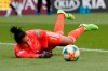 Argentina goalkeeper Vanina Correa makes a save during the Women's World Cup Group D soccer match between Argentina and Japan at the Parc des Princes in Paris, France, Monday, June 10, 2019. (AP Photo/Thibault Camus)