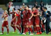 Thailand players react at the end of the AFC Asian Cup group A soccer match between United Arab Emirates and Thailand at Al Maktoum Stadium in Al Ain, United Arab Emirates, Monday, Jan. 14, 2019. (AP Photo/Hassan Ammar)