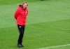 Peru's coach Ricardo Gareca attends a practice session in Porto Alegre, Brazil, Monday, July 1, 2019. Peru will face Chile on July 3 in the semifinals for the Copa America. (AP Photo/Edison Vara)