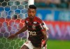 Bruno Henrique of Brazil's Flamengo, celebrates scoring his side's first goal against Brazil's Gremio during a Copa Libertadores semifinal first leg soccer match at the Gremio Arena in Porto Alegre, Brazil, Wednesday, Oct. 2, 2019. (AP Photo/Edison Vara)