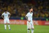 Argentina's Lionel Messi reacts during a Copa America semifinal soccer match at the Mineirao stadium in Belo Horizonte, Brazil, Tuesday, July 2, 2019. (AP Photo/Natacha Pisarenko)