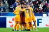 Moldova's players celebrate after Vadim Rata scored a goal during the Euro 2020 group H qualifying soccer match between France and Moldova at the Stade de France stadium, in Saint Denis, north of Paris, Thursday, Nov. 14, 2019. (AP Photo/Francois Mori)